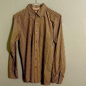 Red Camel Striped Dress Shirt